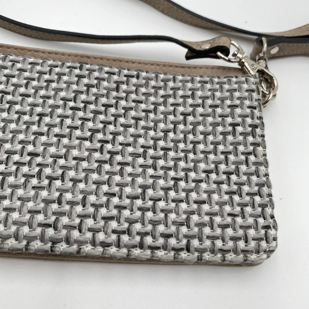 JEN&CO Woven Crossbody Wallet Clutch Organizer Card‎ Slots ID Window Strap